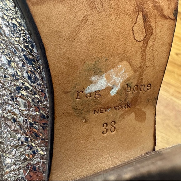 Rag & Bone Newbury Metallic Leather Ankle Boot—8 - Picture 15 of 16